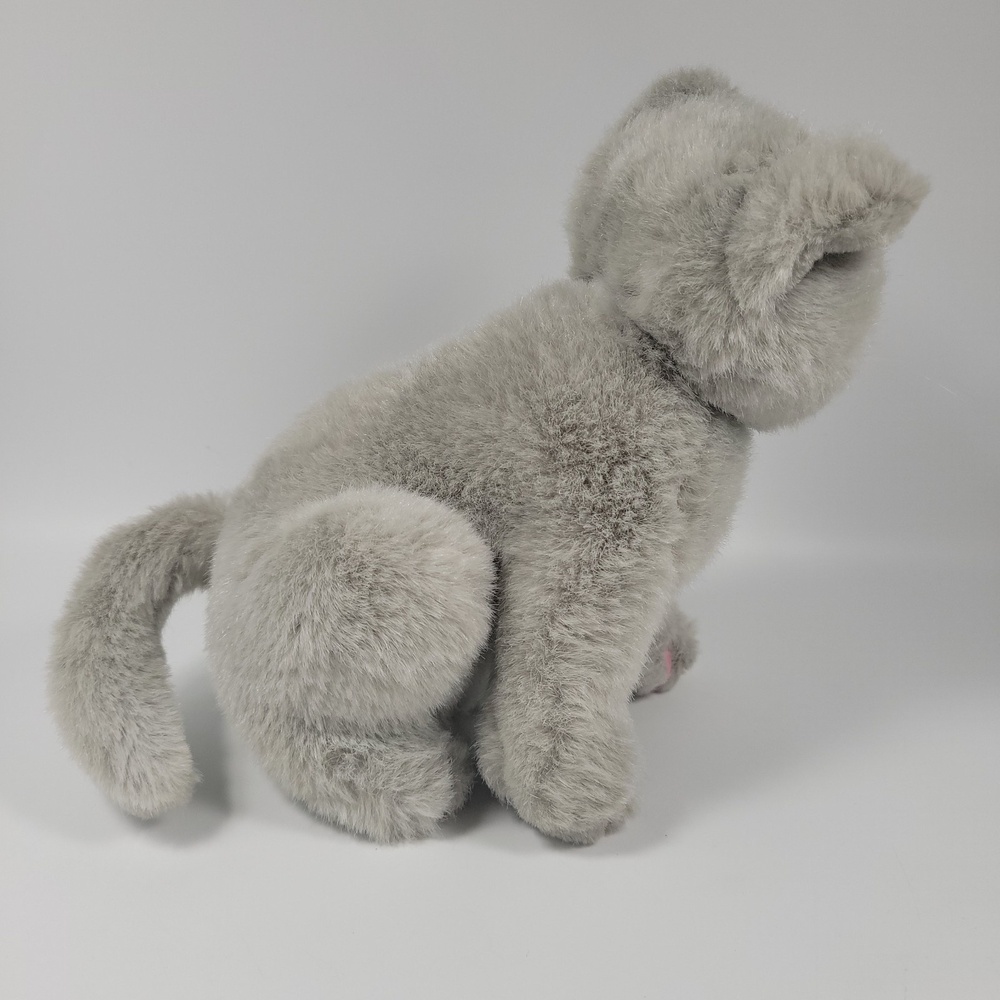 The Summit Collection Gray Cat 9" Plush Sitting Blue Eyes Whiskers VTG 1988 - Picture 5 of 9
